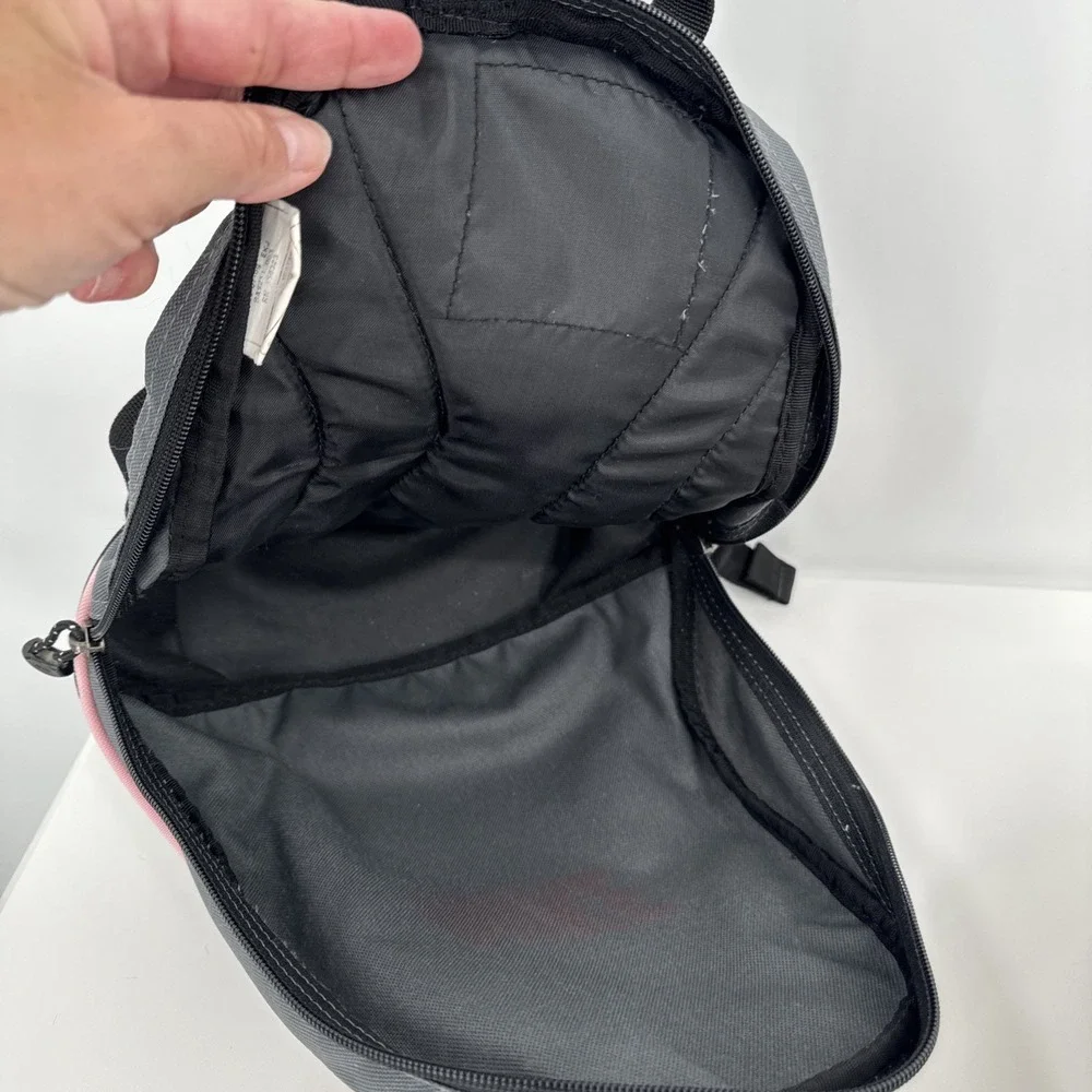 Vintage 90s Nike Backpack Mini Bag Gray Pink Logo Sports Casual Y2K Girlhood
